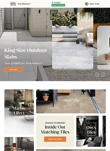 Ecommerce Paving Product Website Design